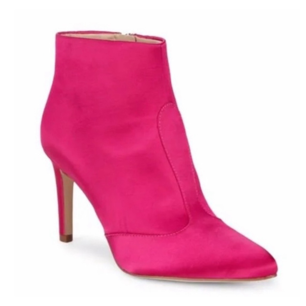Sam Edelman Olette hot pink satin booties size 6